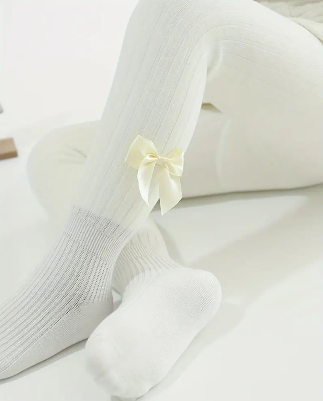 Warm Fleece Tights with Bow for Girls - Frosted Feet