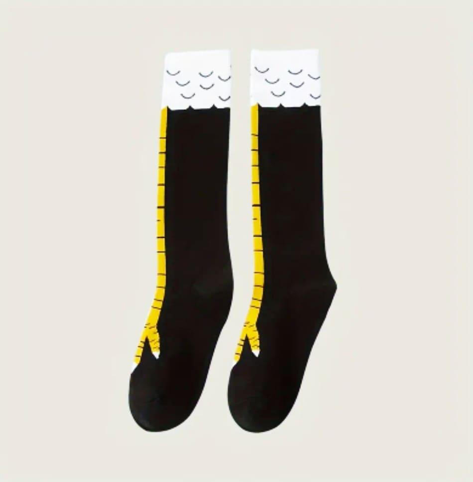 Pair of Funny Women's Socks with Chicken Paw Design - Frosted Feet