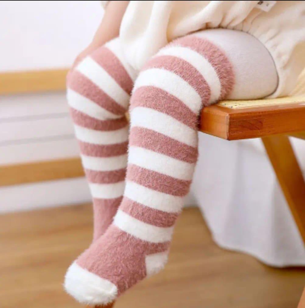 Winter Thick Warm Plush Children's Knee-High Socks - Frosted Feet