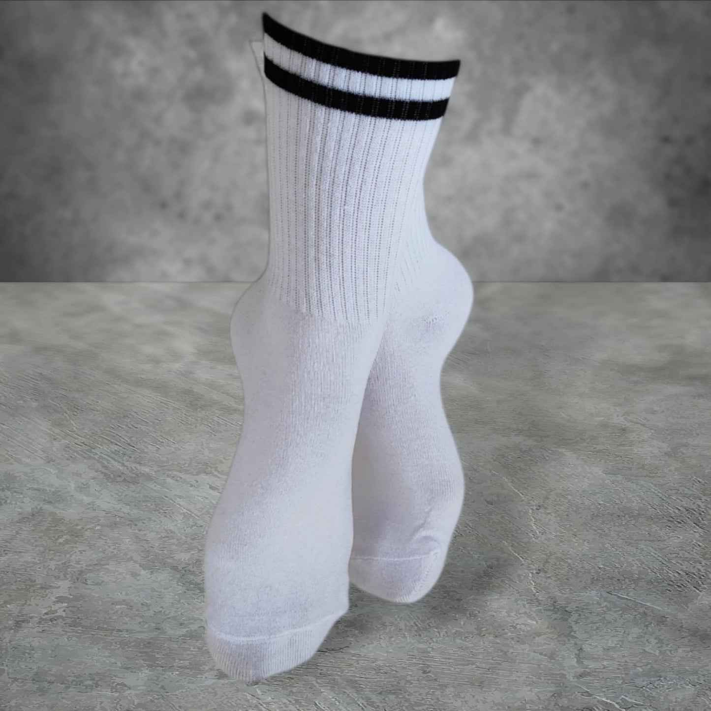 High Tennis Socks with Two Stripes