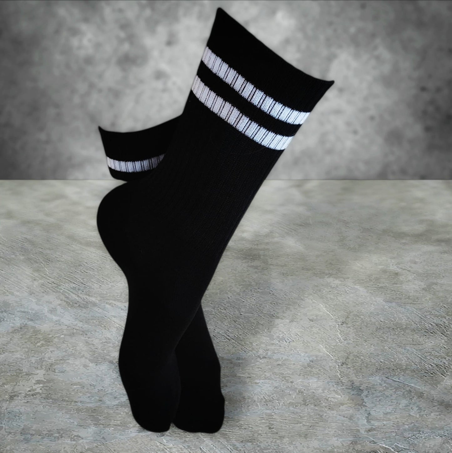 High Tennis Socks with Two Stripes