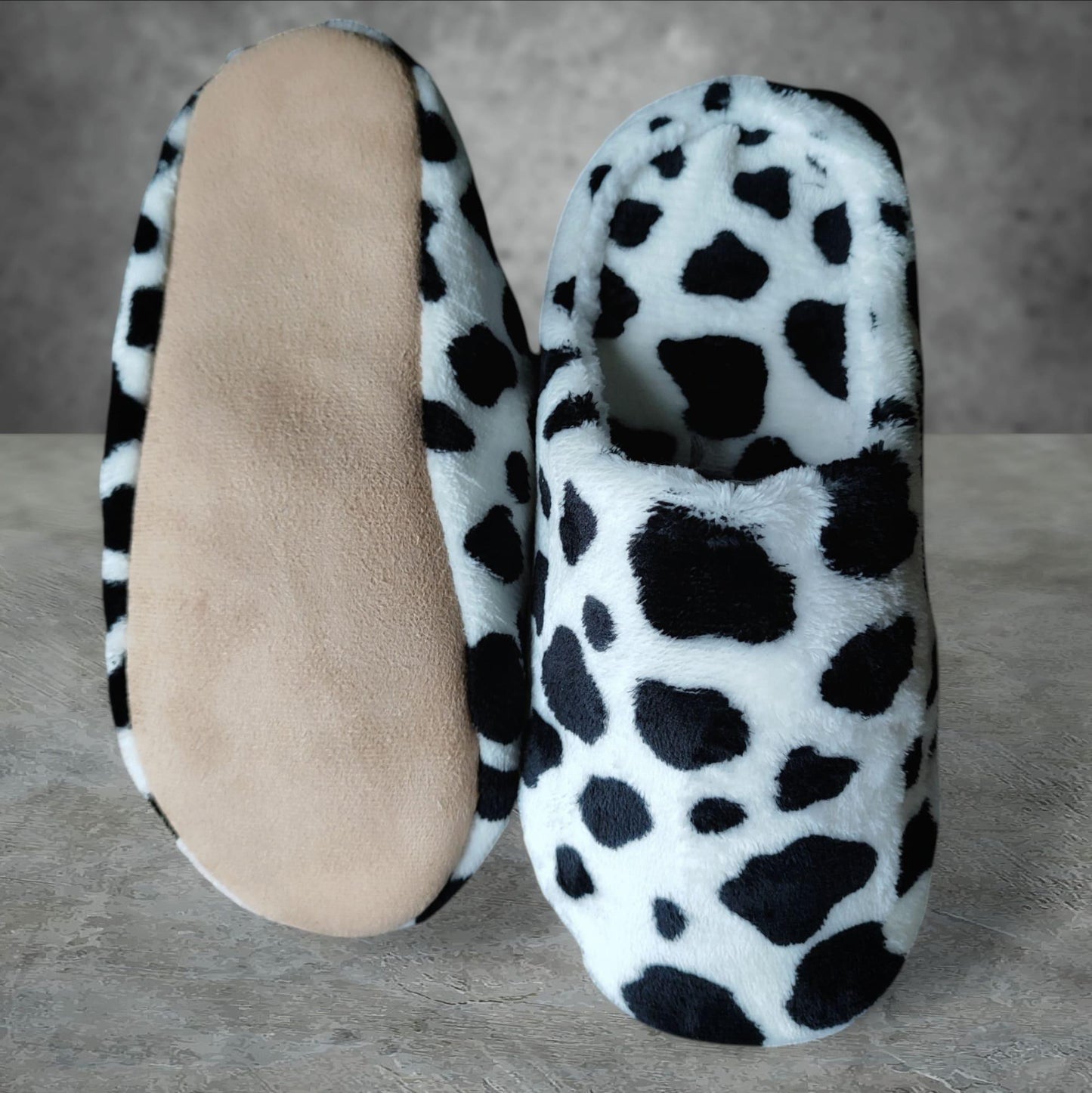 Cow Print Slippers – Soft, Cozy & Trendy