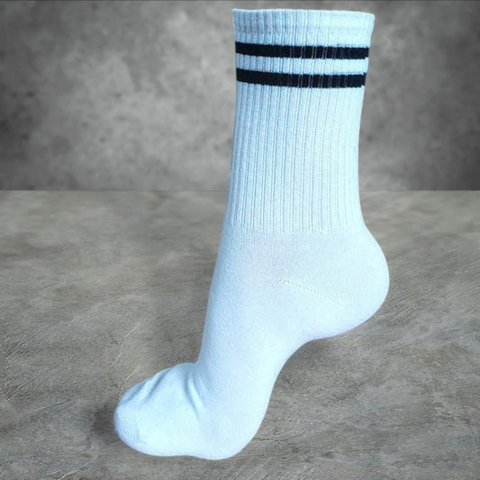 High Tennis Socks with Two Stripes