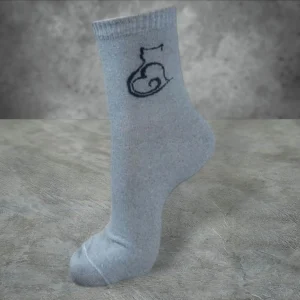 Women's silver High Cotton Socks with Cats – Soft, Cozy & Playful Socks for Everyday Comfort