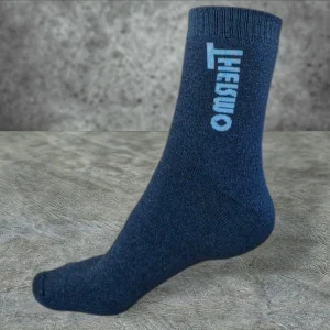 Men’s gray terry socks, soft, warm, and perfect for everyday comfort.